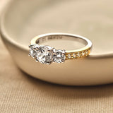 Classic Triple Zirconia Ring