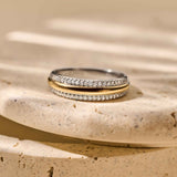 Layered Zirkonia Ring