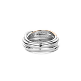 Tricolor Zirconia Crossover Ring - M model