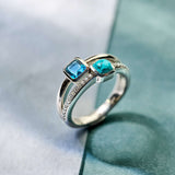 Double Cushion Zirconia Ring