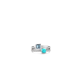 Double Cushion Zirconia Ring