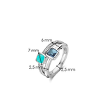 Double Cushion Zirconia Ring