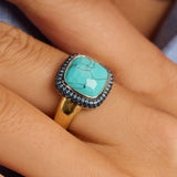 Turqoise Cushion Ring