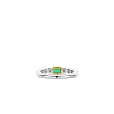 Baguette Tennis Ring Emerald Green