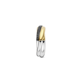 Black Zirconia Crossover Ring - S model