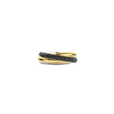 Black Zirconia Crossover Ring - S model