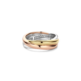 Tricolor Zirconia Crossover Ring - S model