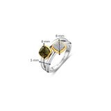 Double Cushion Zirconia Ring