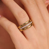 Vintage Triple Band Zirconia Ring