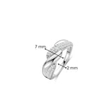 Twisted Zirconia Ring