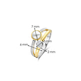 Double Zirconia Pearl Ring