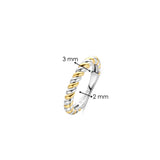 Twisted Bicolor Ring - S model
