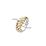 Twisted Bicolor Ring - L model
