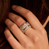 Classic Layered Zirconia Ring - L model