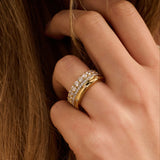 Classic Layered Zirconia Ring - M model