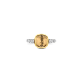 Zirconia Cushion Ring Yellow