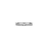 Classic Contrast Zirconia Ring Silver