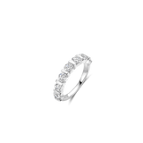 Contrast Tennis Ring Silver