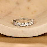 Contrast Tennis Ring Silver