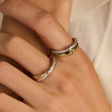 Contrast Knot Zirconia Ring