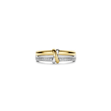 Contrast Knot Zirconia Ring
