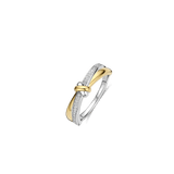 Contrast Knot Twisted Zirconia Ring