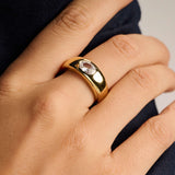 Bold Oval Zirconia Ring