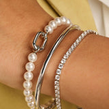 Pearl Bracelet with chain