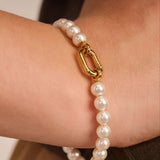 Pearl Bracelet with chain