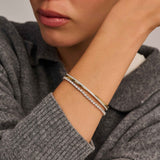 Zirconia Crossover Bangle Bicolor