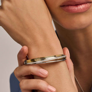 Zirconia Crossover Bangle Bicolor – TI SENTO