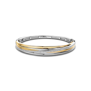 Zirconia Crossover Bangle Bicolor – TI SENTO