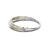 Zirconia Crossover Bangle Bicolor