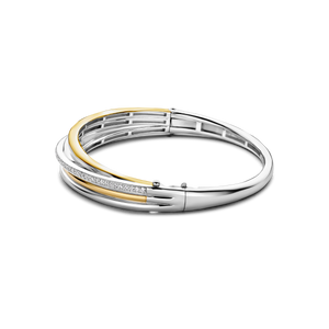 Zirconia Crossover Bangle Bicolor – TI SENTO