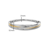 Zirconia Crossover Bangle Bicolor