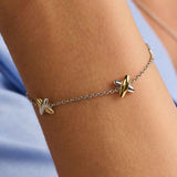 Bicolor Cross Bracelet