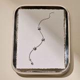Zirconia Cross Bracelet Silver