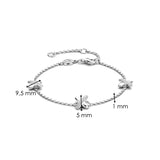 Zirconia Cross Bracelet Silver