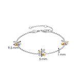 Bicolor Zirconia Cross Bracelet