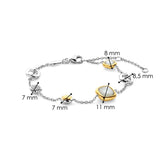 Light Grey Cushion Charm Bracelet