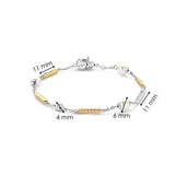 Structure Pearl Charm Bracelet
