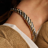 Twisted Bicolor Bangle