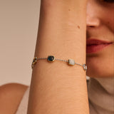 Blue Cushion Charm Bracelet