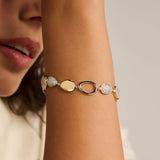 Bracelet with stones and zirconia