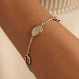 Bracelet with stones and zirconia