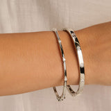 Classic Zirconia Bangle Silver