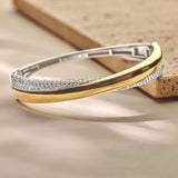 Bold Zirconia Crossover Bangle