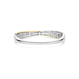 Bold Zirconia Crossover Bangle