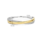 Bold Zirconia Crossover Bangle