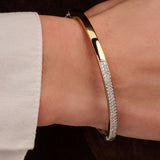 Contrast Zirconia Bangle